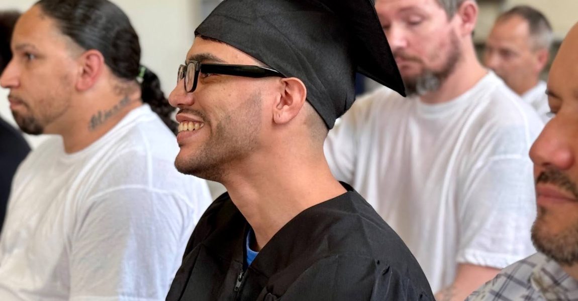 Graduate listening to speech